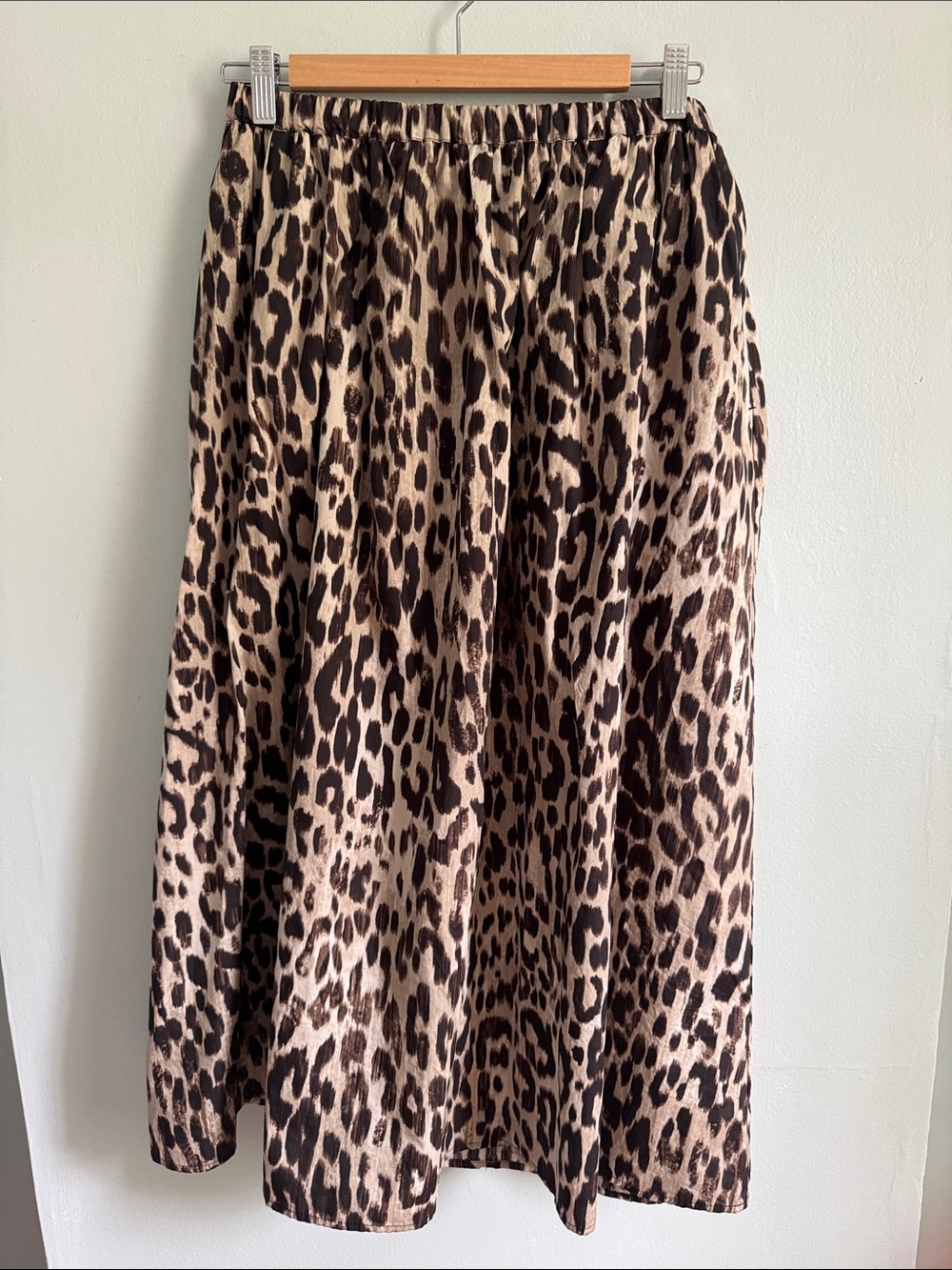 Simply Vera Vera Wang Leopard-Print Midi Skirt - Beige & Black